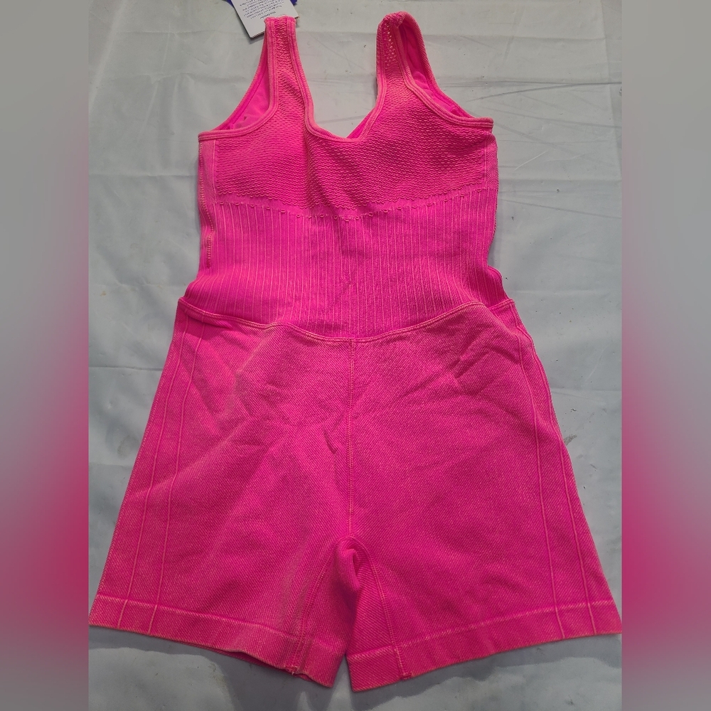 Women's Seamless Short Active Bodysuit- JoyLab Pink - Picture 3 of 5